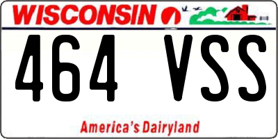 WI license plate 464VSS