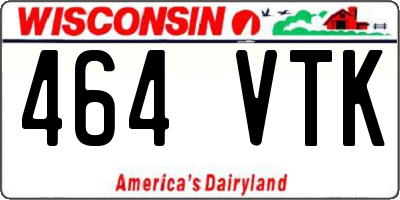 WI license plate 464VTK