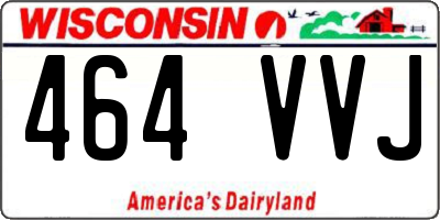 WI license plate 464VVJ