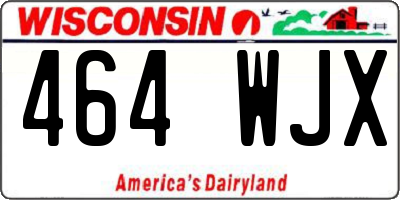 WI license plate 464WJX