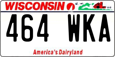 WI license plate 464WKA