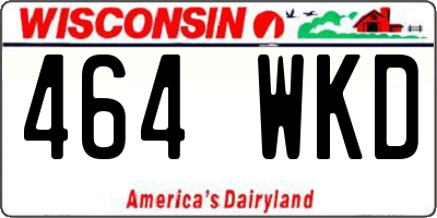 WI license plate 464WKD