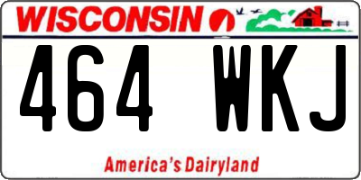 WI license plate 464WKJ