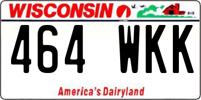 WI license plate 464WKK