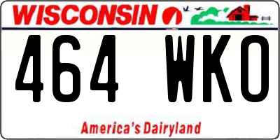 WI license plate 464WKO
