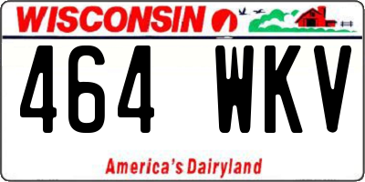 WI license plate 464WKV