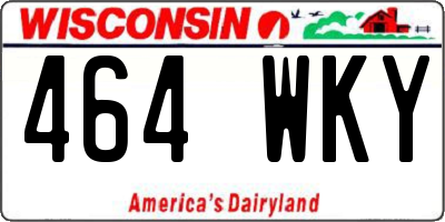 WI license plate 464WKY