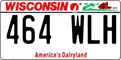 WI license plate 464WLH