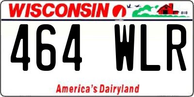 WI license plate 464WLR