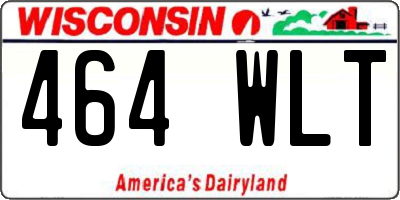 WI license plate 464WLT