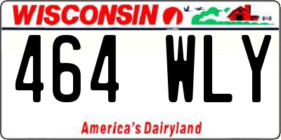 WI license plate 464WLY