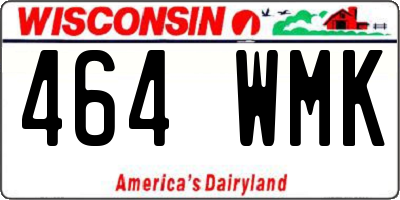 WI license plate 464WMK
