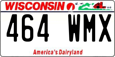WI license plate 464WMX