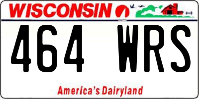 WI license plate 464WRS