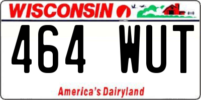 WI license plate 464WUT