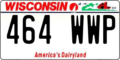 WI license plate 464WWP