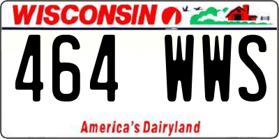 WI license plate 464WWS