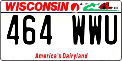 WI license plate 464WWU
