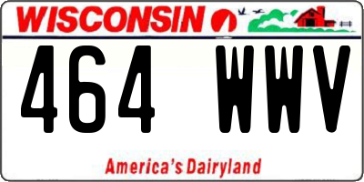 WI license plate 464WWV