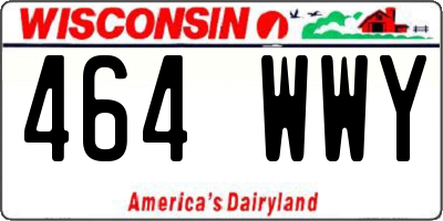 WI license plate 464WWY