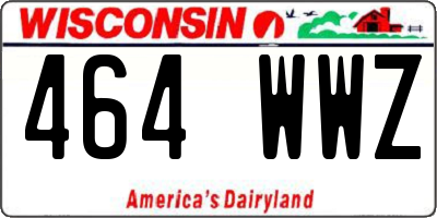 WI license plate 464WWZ