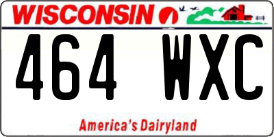 WI license plate 464WXC