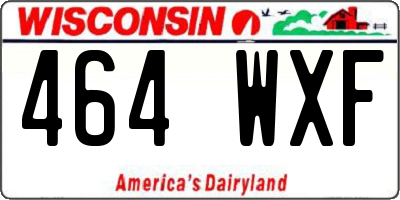 WI license plate 464WXF