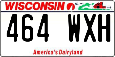 WI license plate 464WXH