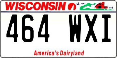 WI license plate 464WXI