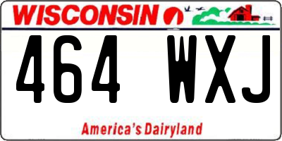 WI license plate 464WXJ