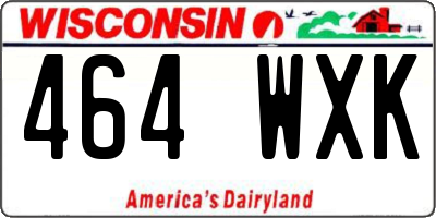 WI license plate 464WXK