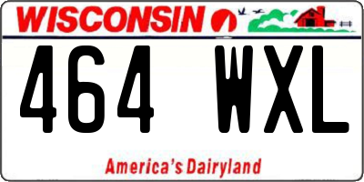 WI license plate 464WXL