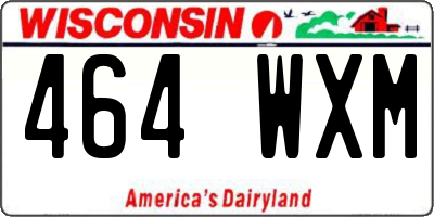 WI license plate 464WXM