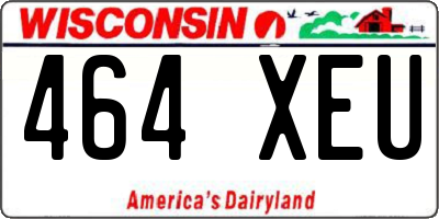 WI license plate 464XEU