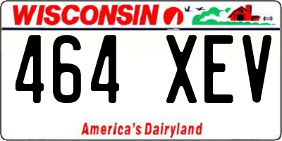 WI license plate 464XEV