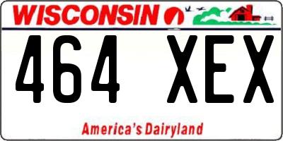 WI license plate 464XEX