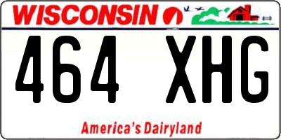 WI license plate 464XHG