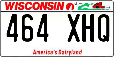 WI license plate 464XHQ