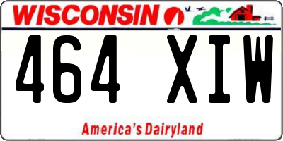 WI license plate 464XIW