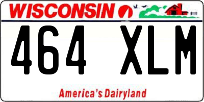 WI license plate 464XLM