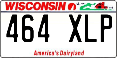 WI license plate 464XLP