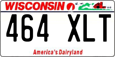 WI license plate 464XLT
