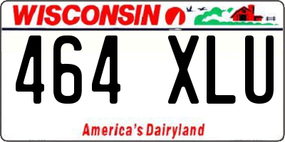 WI license plate 464XLU