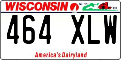 WI license plate 464XLW