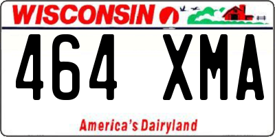 WI license plate 464XMA