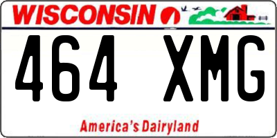 WI license plate 464XMG