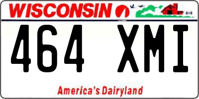 WI license plate 464XMI