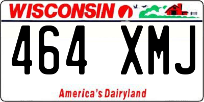 WI license plate 464XMJ