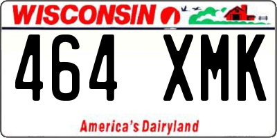 WI license plate 464XMK