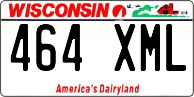 WI license plate 464XML
